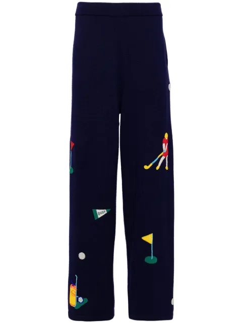 BODE pantalones de golf con detalle de mostacillas