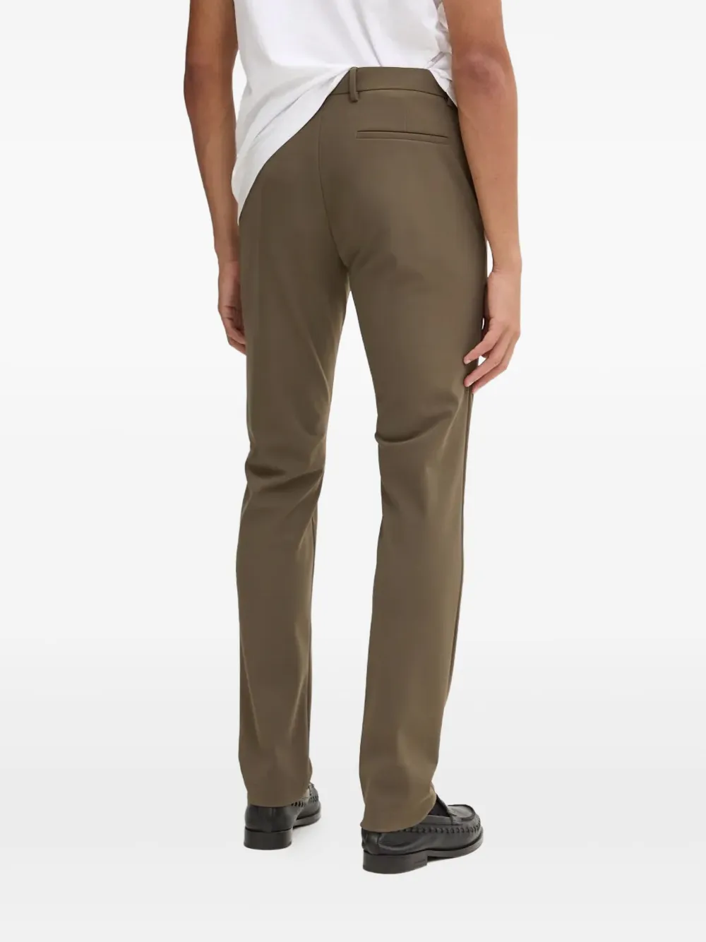 Theory Broek met knoopsluiting Groen