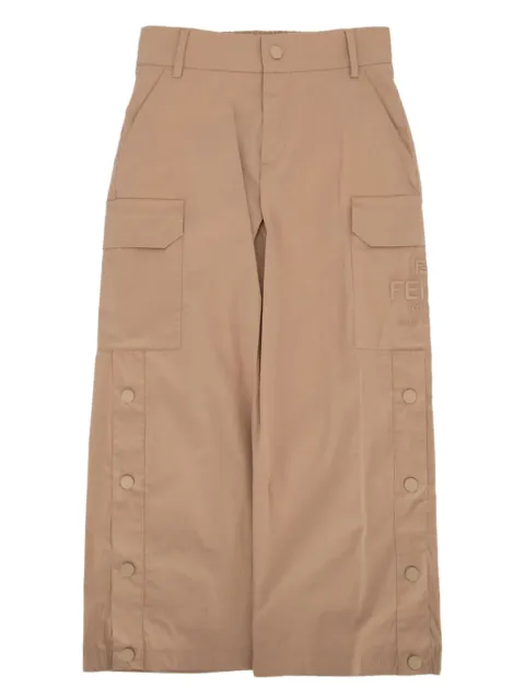 Fendi Kids pantalones cargo con logo bordado