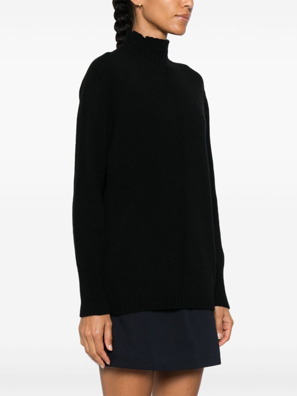 Shop Drumohr Turtleneck Long-sleeve Sweater In Black