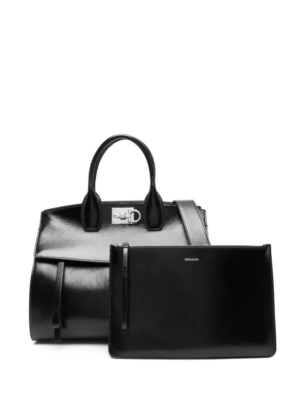 Ferragamo ブラック ハンドバッグ Ferragamo Studio Box ハンドバッグ S | ブラック | FARFETCH JP