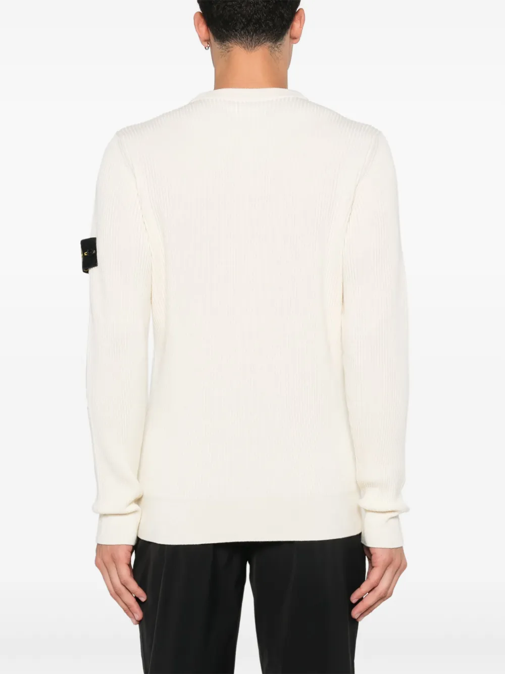 Stone Island Trui met Compass-logopatch Wit
