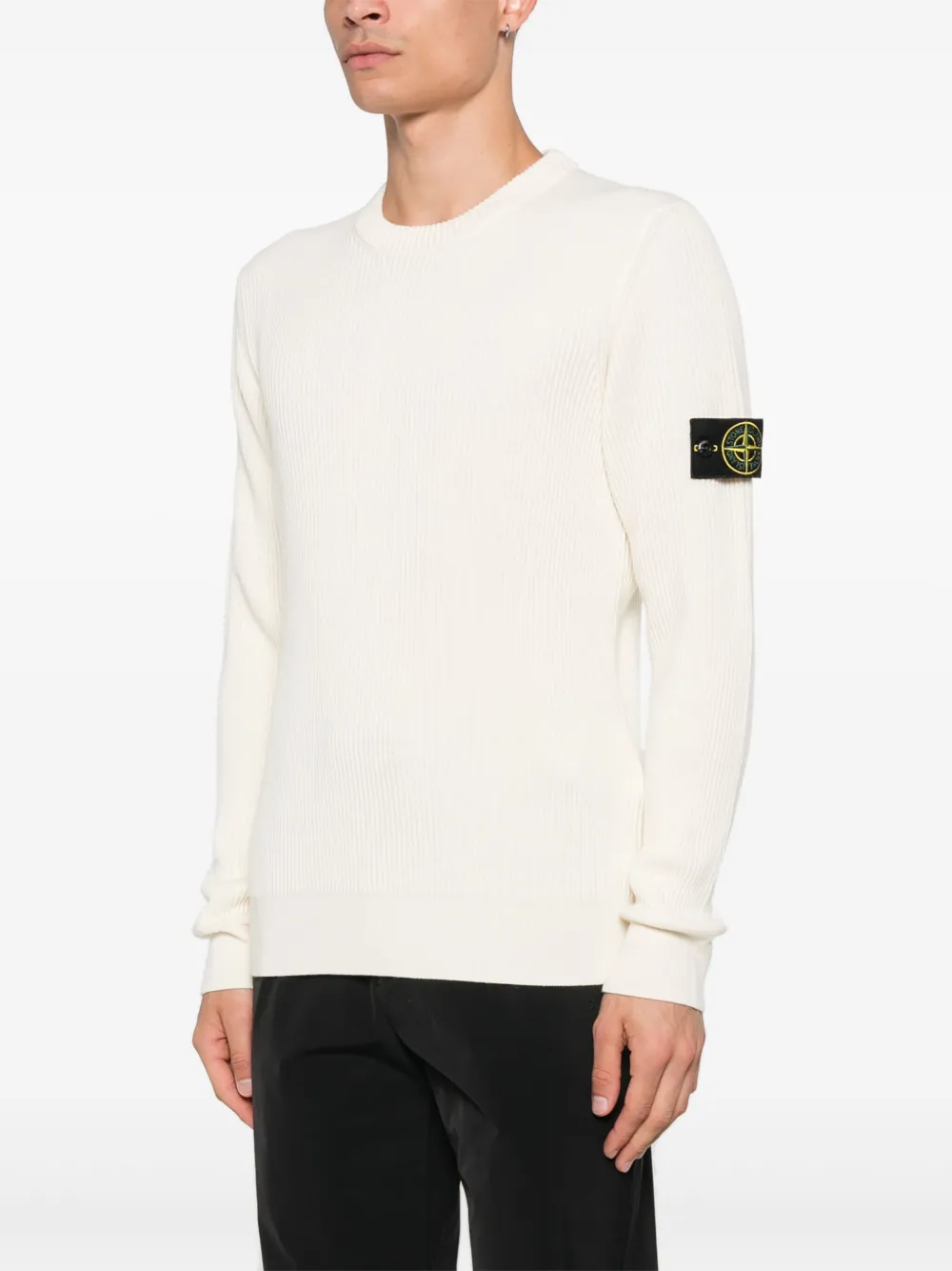 Stone Island Trui met Compass-logopatch Wit