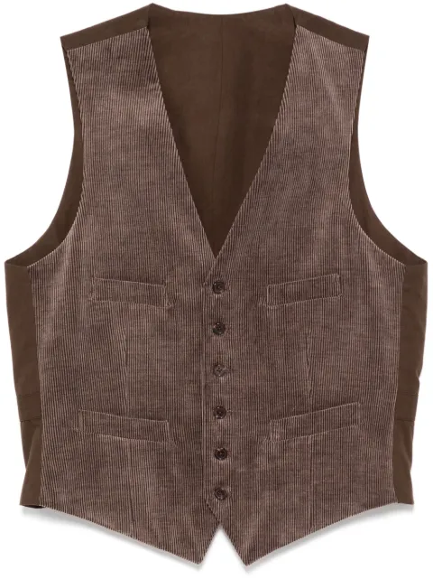 Man On The Boon. chaleco de pana con cuello en V