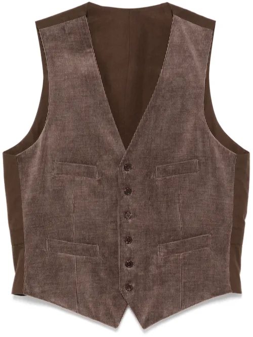 Gilet en velours côtelé à col v - Man On The Boon. - Modalova