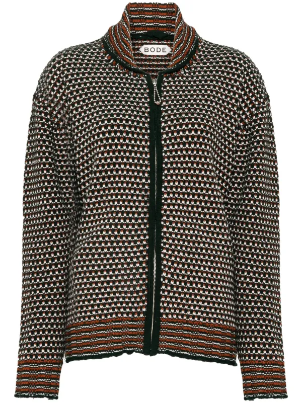 Bode Merino Polo Jumper in Black