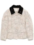 SHUSHU/TONG sequin-embellished tweed jacket - Neutrals
