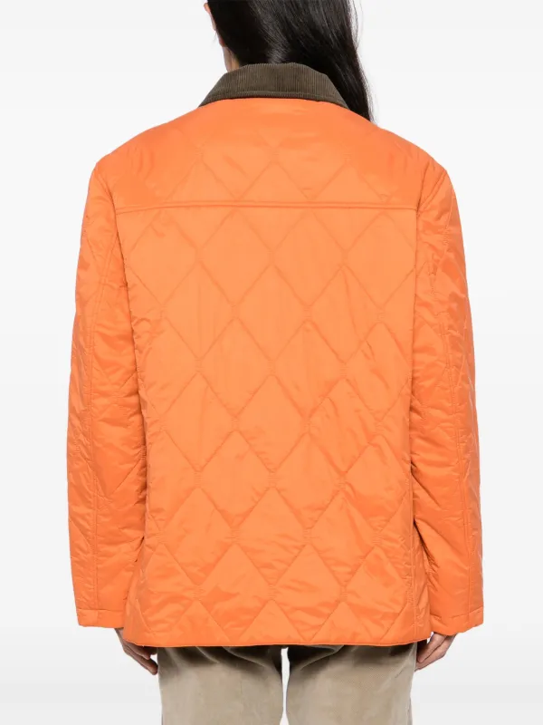 Man On The Quilted Shirt Jacket Orange FARFETCH IN