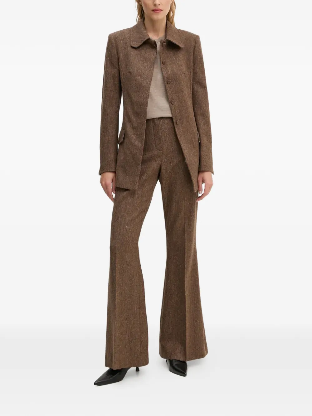 REMAIN flared trousers - Bruin