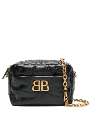 Balenciaga Meduium BB Soft Shoulder Bag | Black | FARFETCH