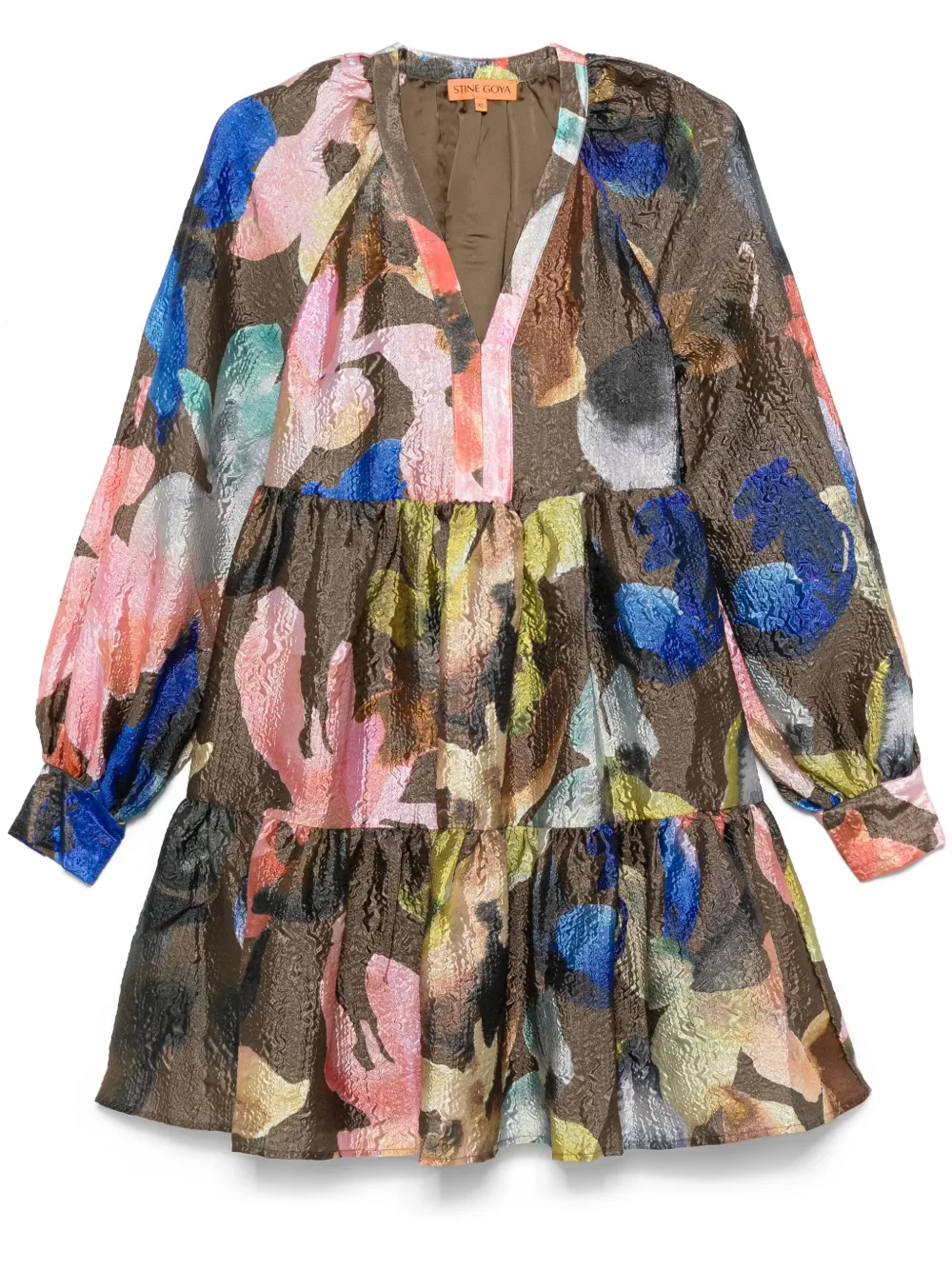 Aquarelle Garden-print dress
