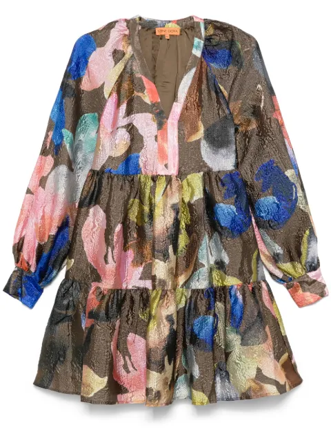 Stine Goya vestido con estampado Aquarelle Garden