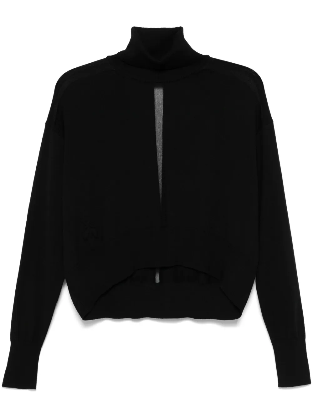 Patrizia Pepe Cropped wollen trui Zwart