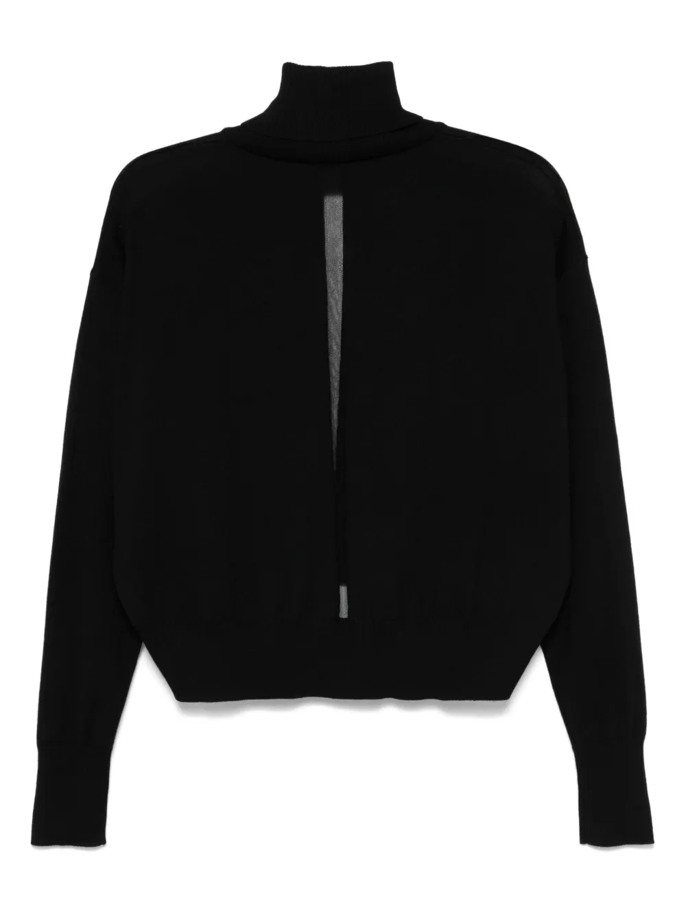 Patrizia Pepe Cropped wollen trui - Zwart