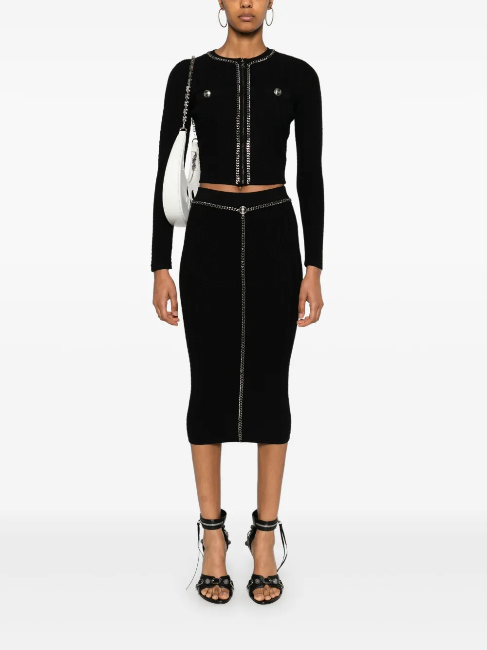 Elisabetta Franchi Cropped jack - Zwart
