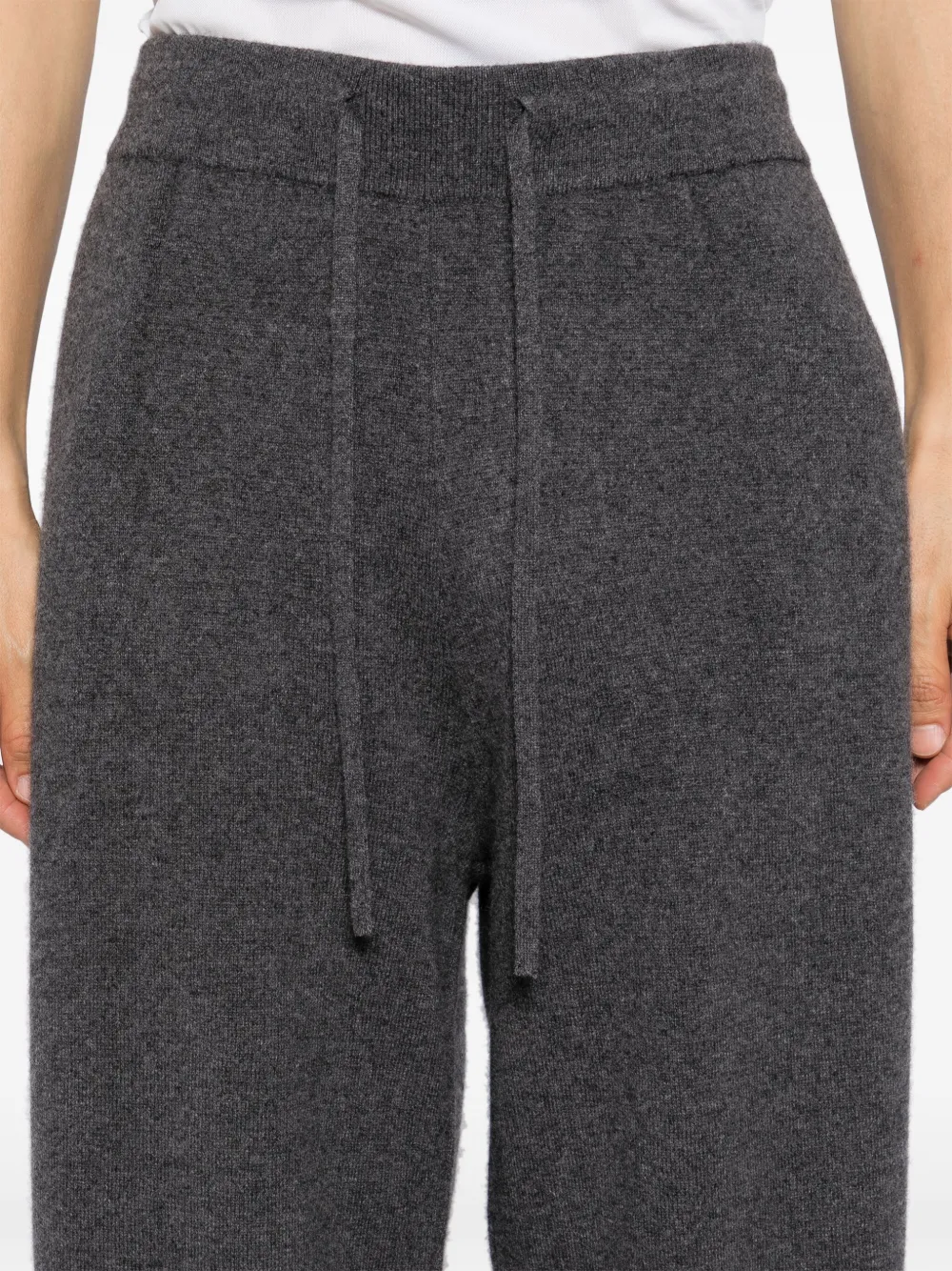 Man On The Boon. Knitted Track Pants In Grey