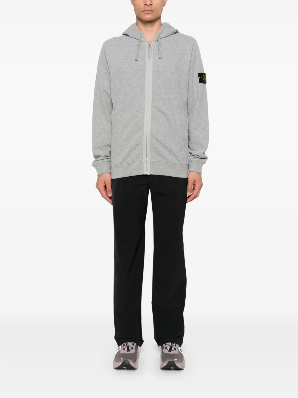 Stone Island zip up Hoodie Grey FARFETCH AE