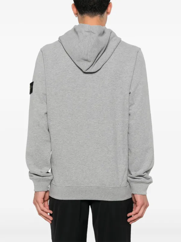 Stone Island zip up Hoodie Grey FARFETCH UK