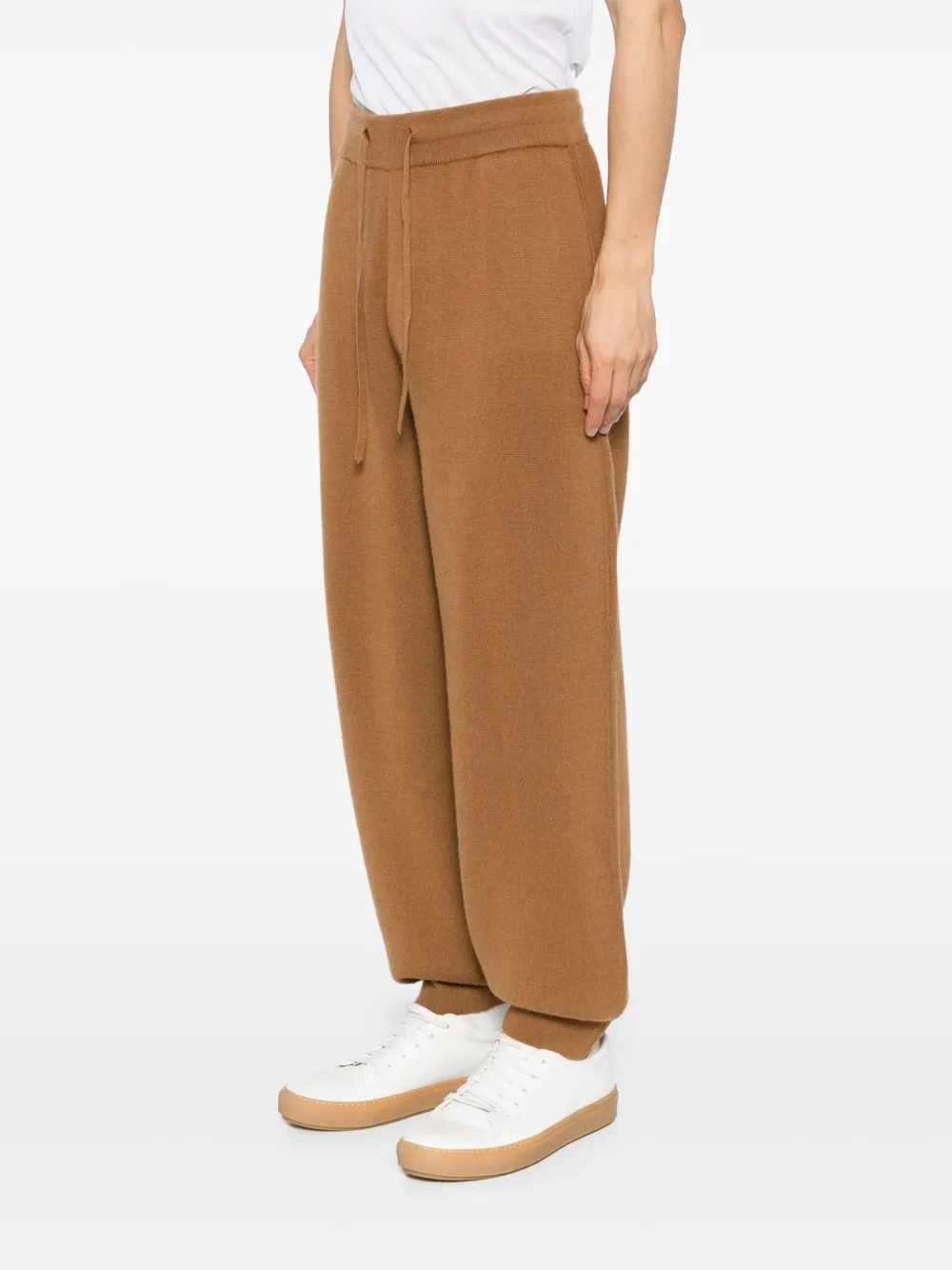 Man On The Boon. Knitted Track Pants In Brown