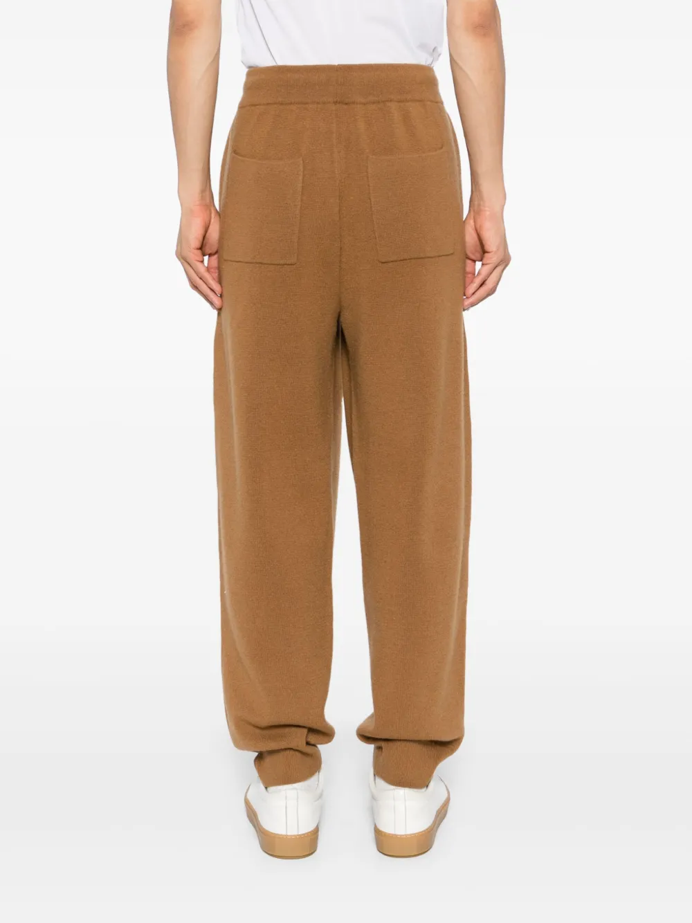 Man On The Boon. Knitted Track Pants In Brown