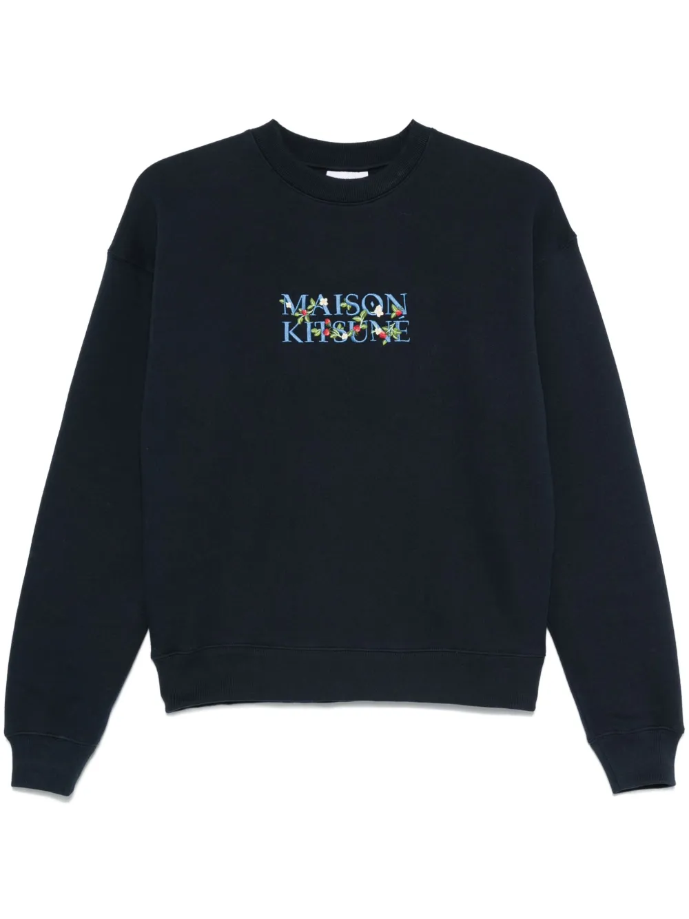 Maison Kitsuné Sweater met print Blauw