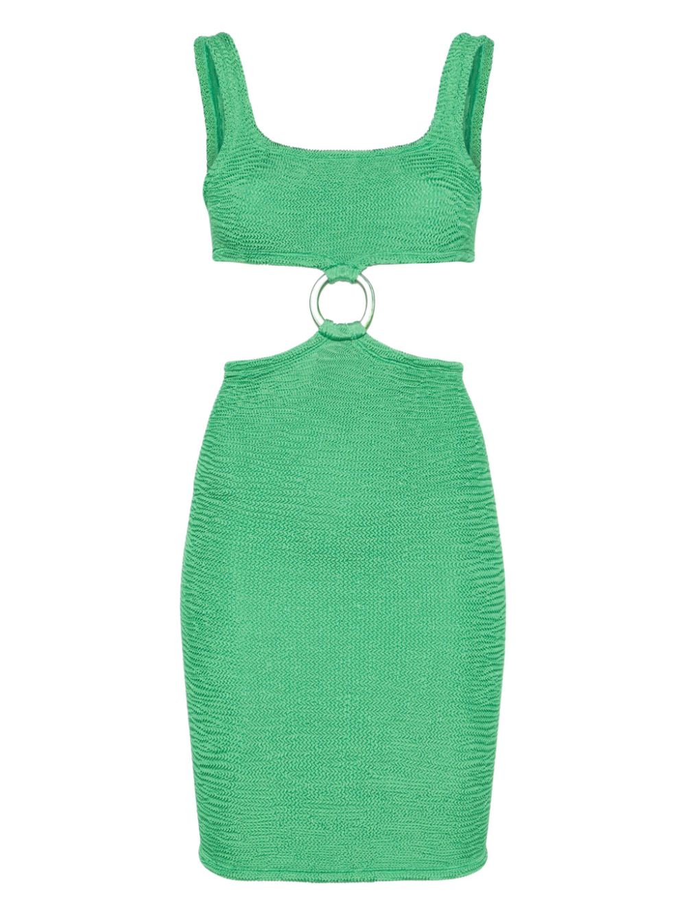 shirred midi dress