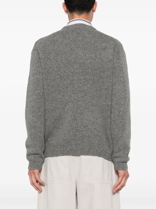 Maison Kitsuné Dressed Fox-intarsia Sweater | Grey | FARFETCH Maison Kitsuné Dressed Fox-intarsia Sweater | Grey | FARFETCH