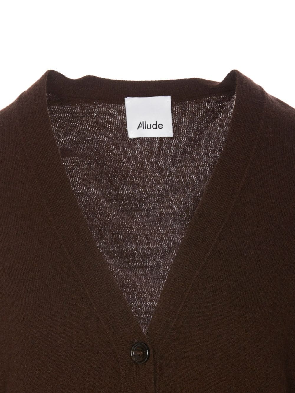 Shop Allude V-neck Cardigan In Brown