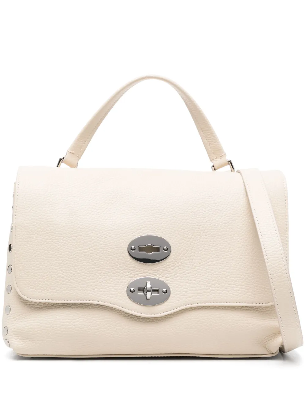 Zanellato Alcalino Cross-body Bag Textured Finish In Neutral