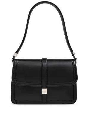 TOTEME ブラックレザー ショルダーバッグ TOTEME レザー ショルダーバッグ | ブラック | FARFETCH JP