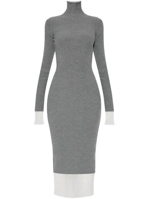 Sportmax layered ribbed midi dress 