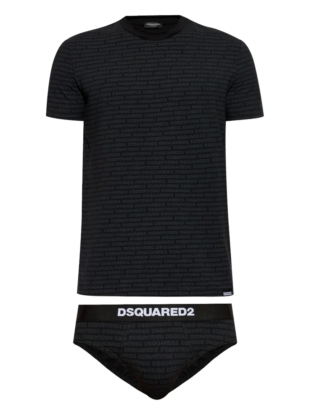 DSQUARED2 logo-print T-shirt set | Black | Image 1