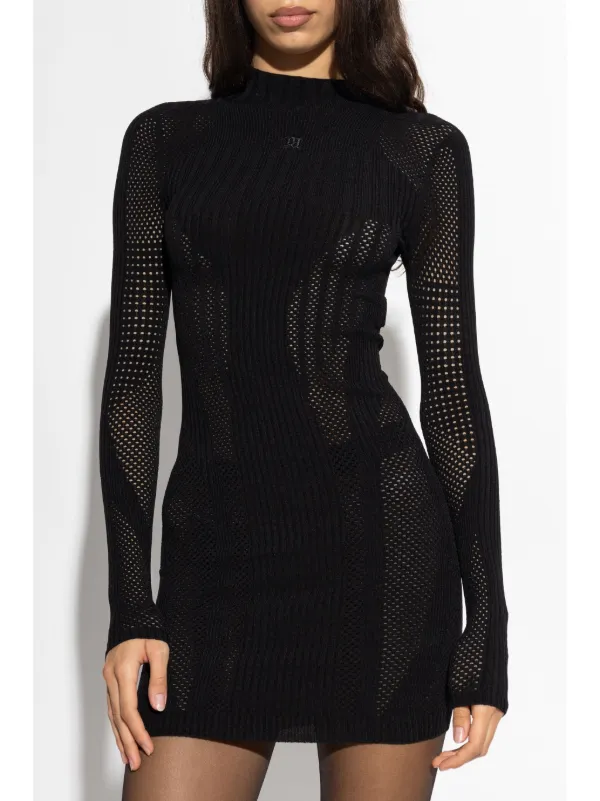knee length dresses for ladies Bianca Mesh Dress Brown/Rust / 2X