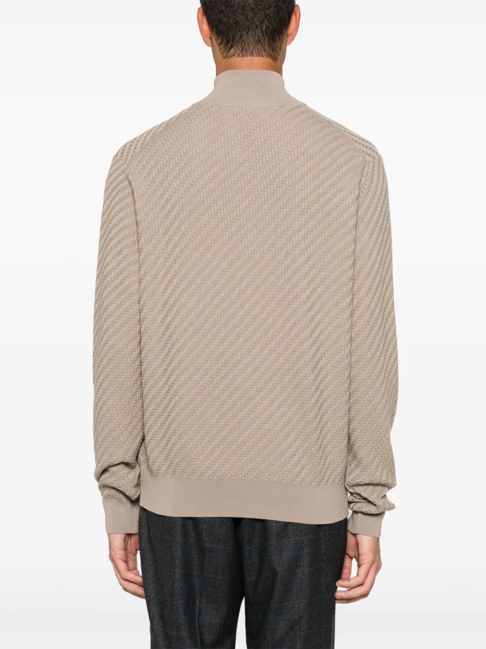Brioni Top met textuur Beige