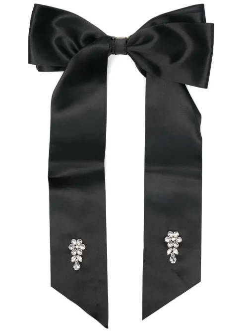 Barrette à nœud orné de cristaux - Simone Rocha - Modalova