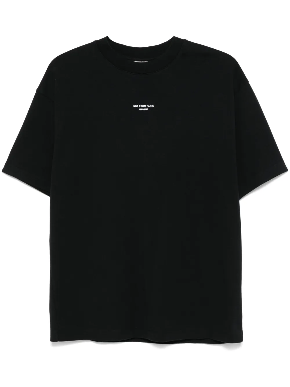 Drôle De Monsieur T-shirt met logoprint Zwart