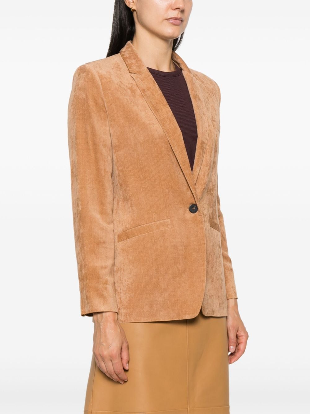 Shop Forte Forte Velvet Blazer In Brown