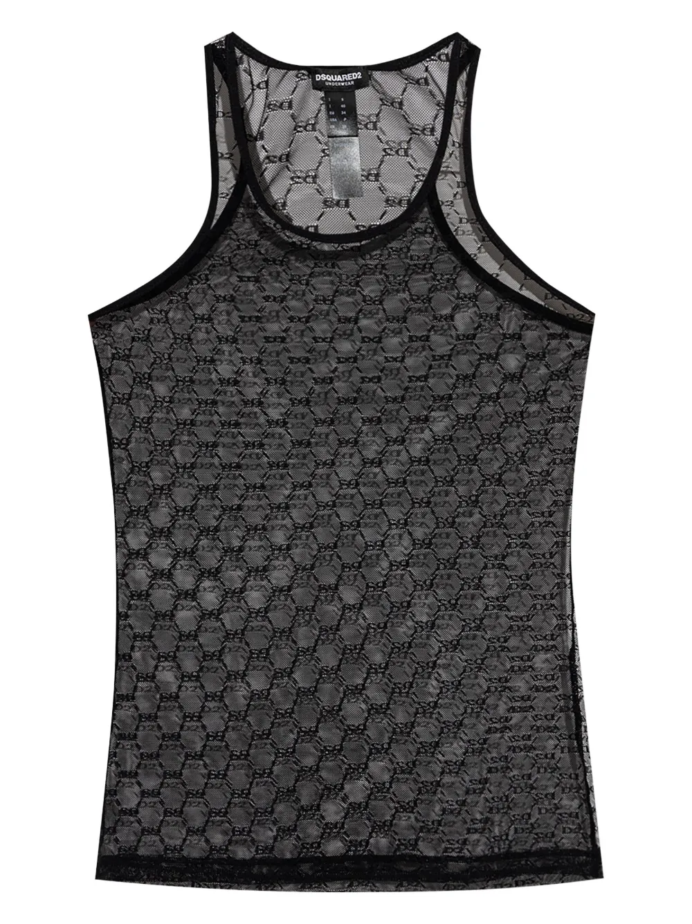 DSQUARED2 semi-sheer tank top | negro | Image 1