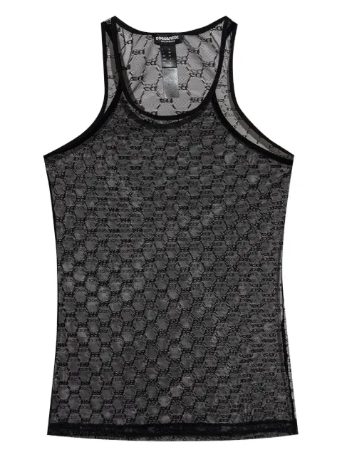 DSQUARED2 semi-sheer tank top