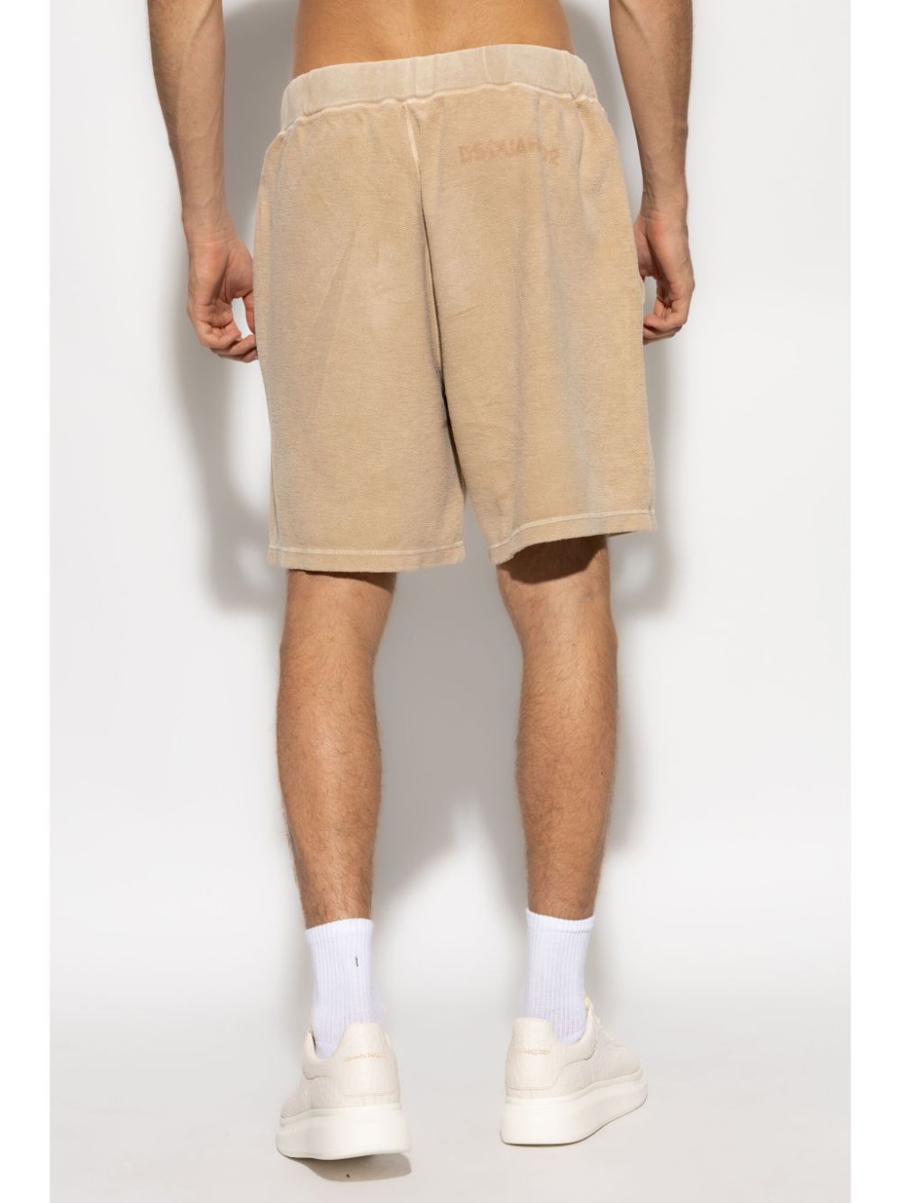 Shop Dsquared2 Cotton Shorts In Neutrals