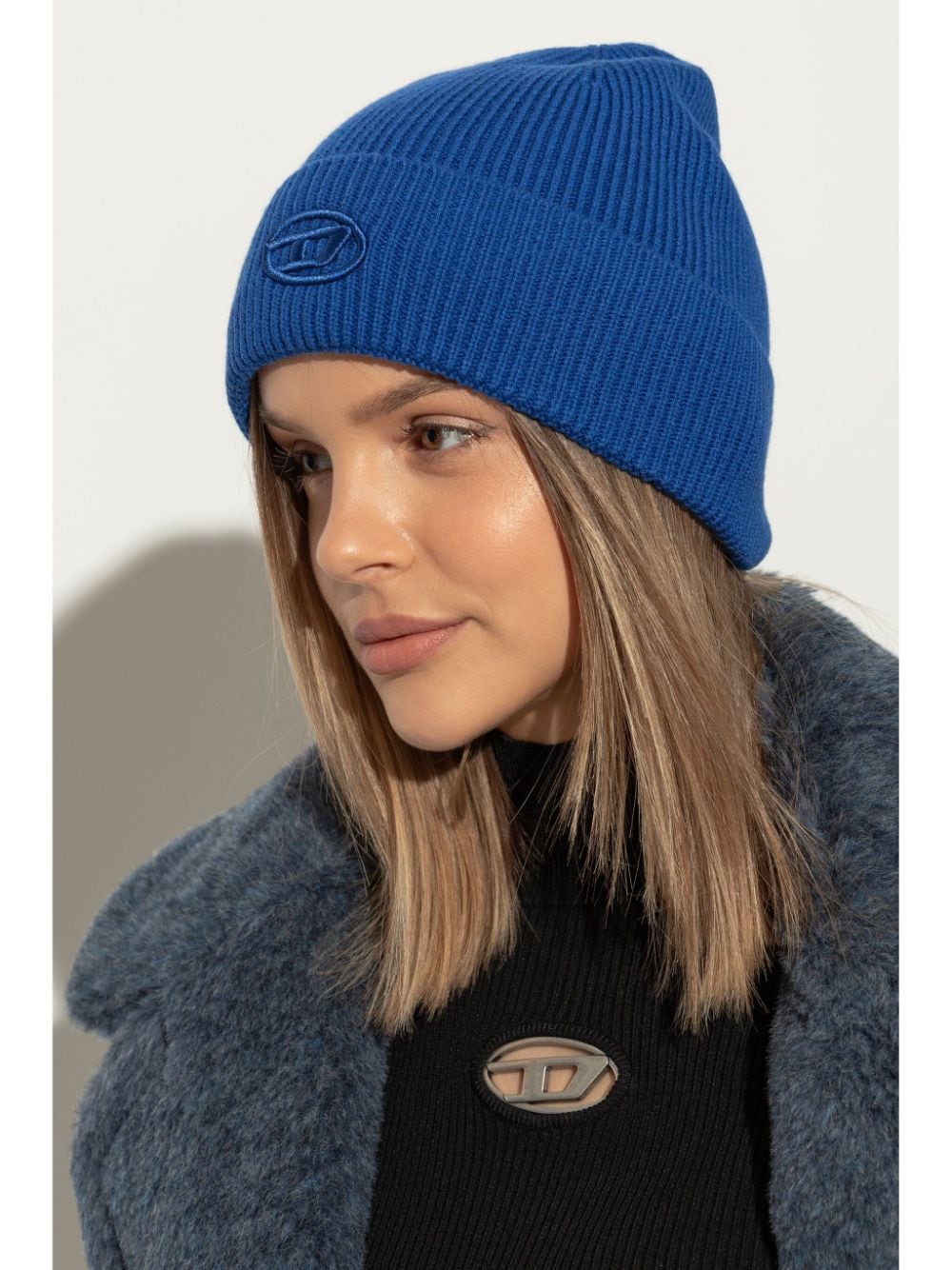 Diesel K-Coder-Fully beanie - Blauw