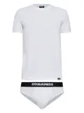 DSQUARED2 logo-print cotton sleepwear set - White