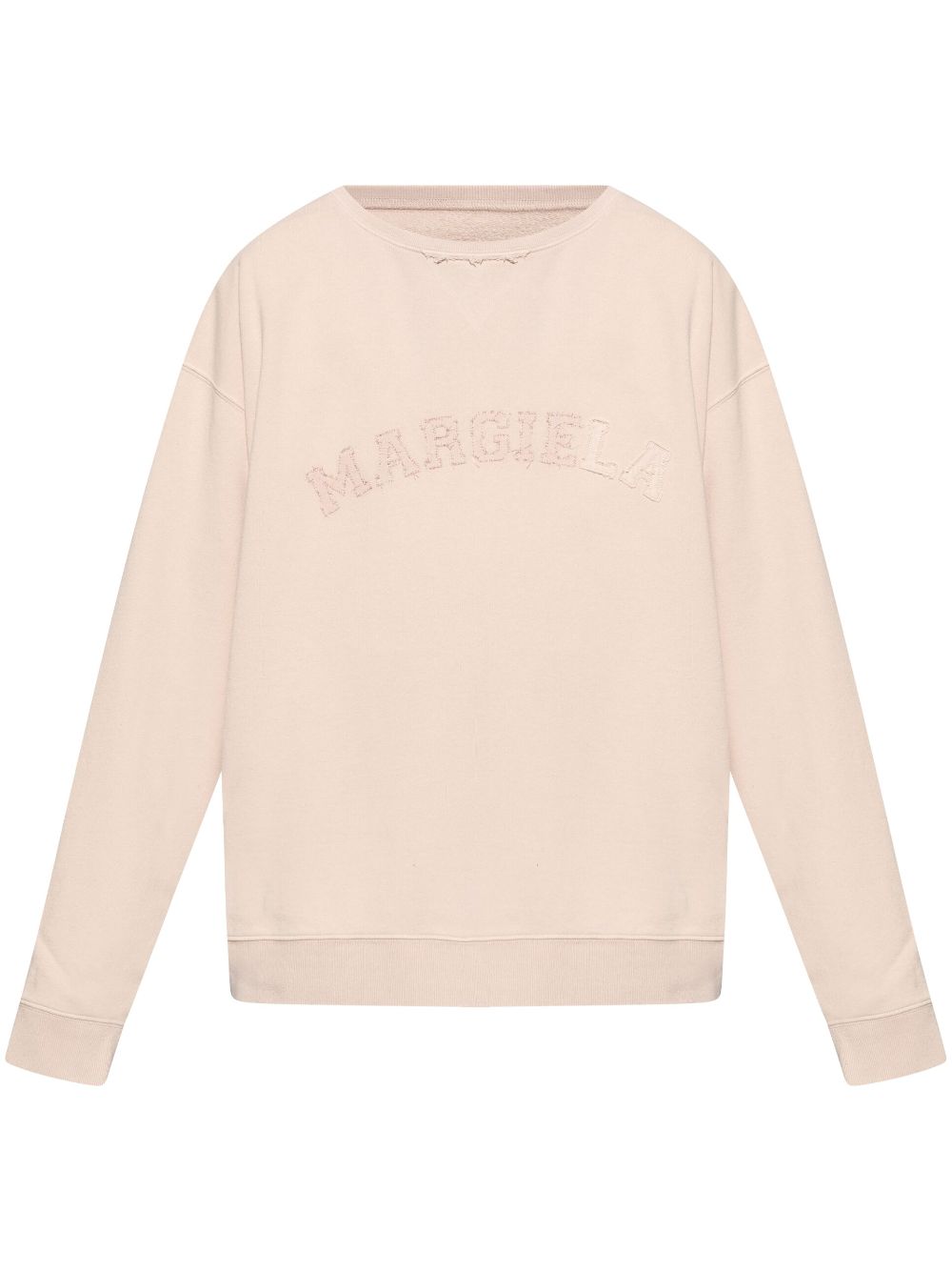 Maison Margiela logo-embroidered sweatshirt - Toni neutri