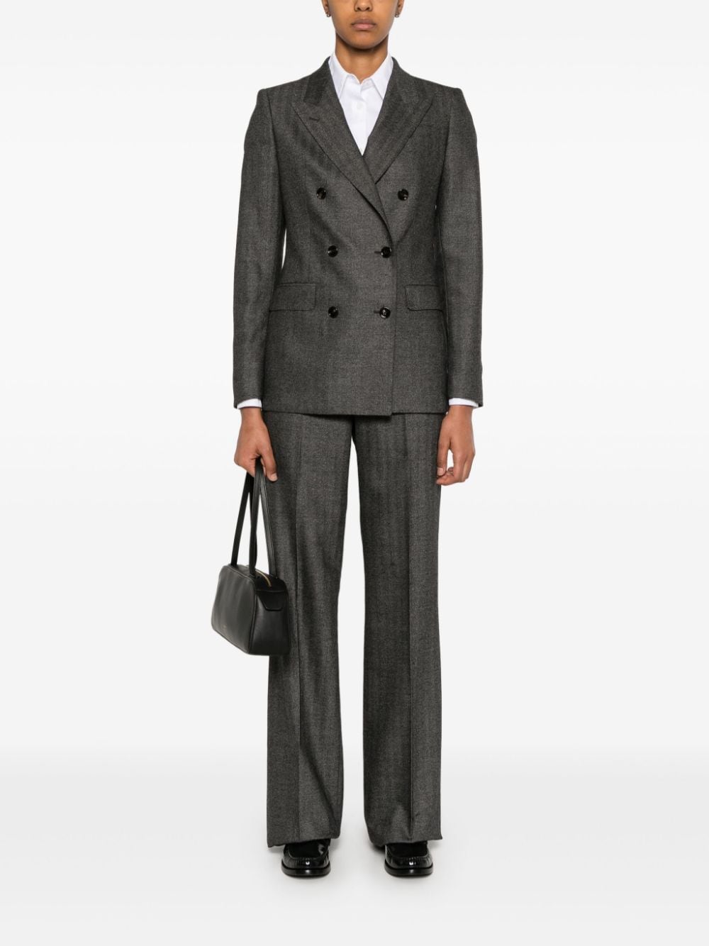 Shop Tagliatore Herringbone Suit In Grey