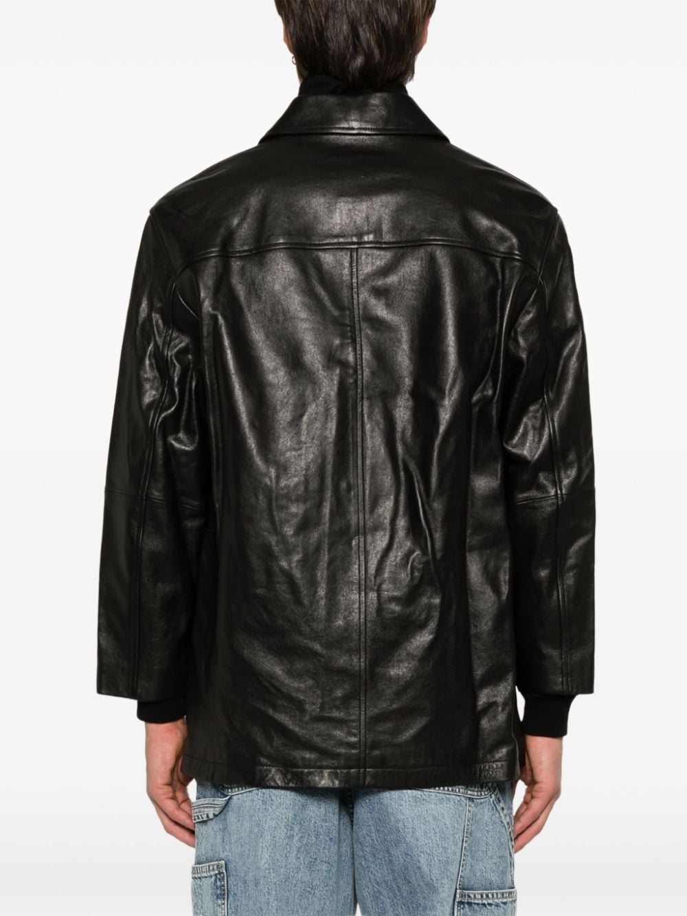 Shop Dunst Leather Jacket In Black