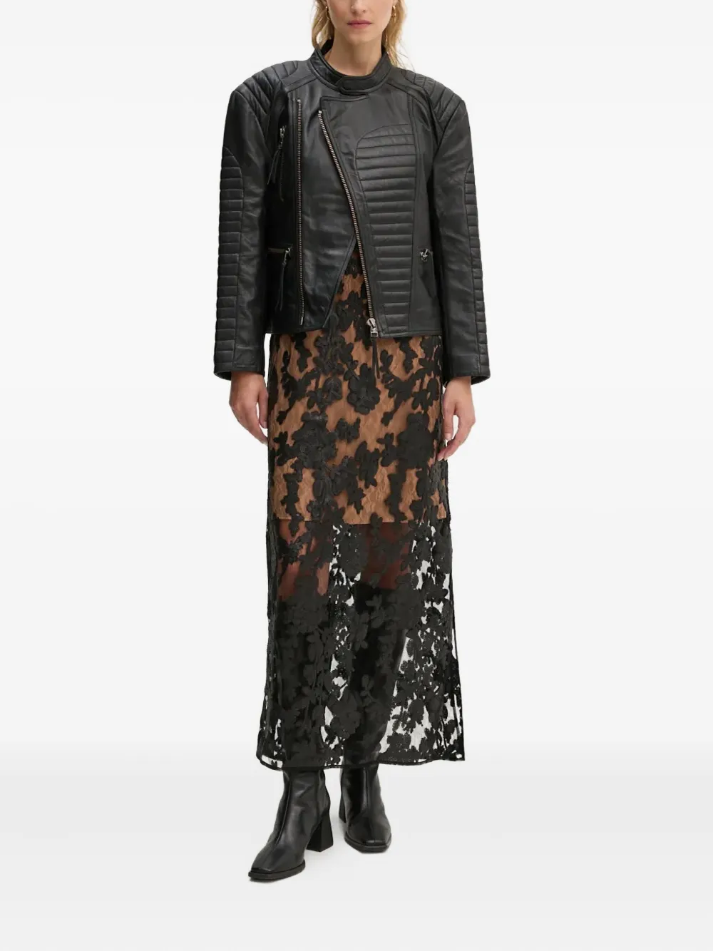 MUNTHE quilted panelled leather jacket | Leather Jackets | Image 2