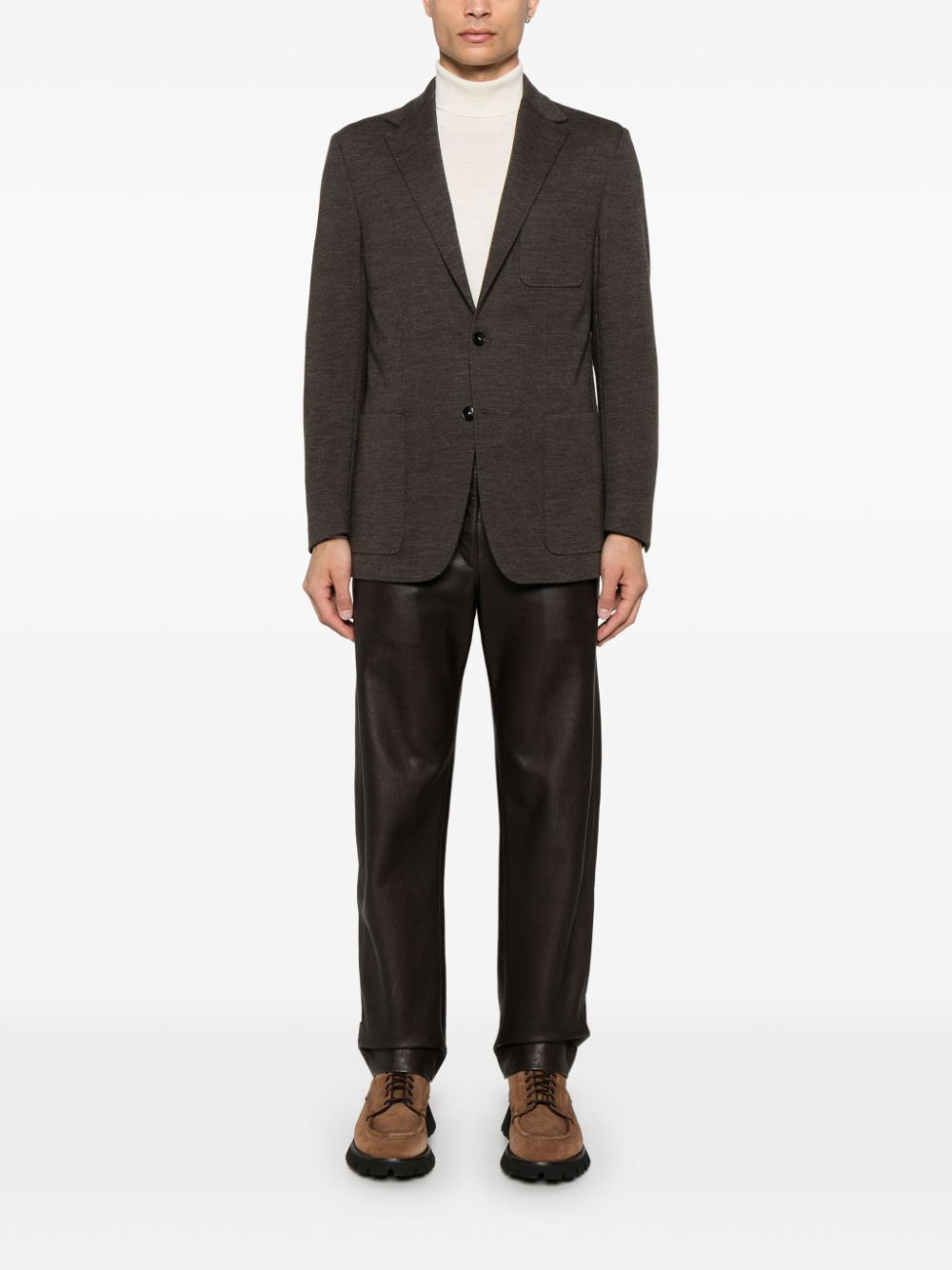 Canali Jersey blazer - Bruin