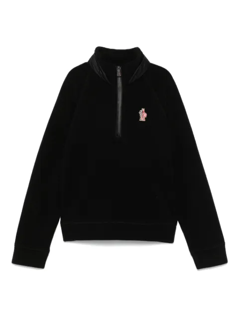 MONCLER GRENOBLE KIDS fleece-texture sweatshirt