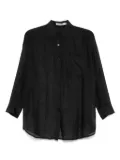 PARAMIDONNA semi-sheer shirt - Black