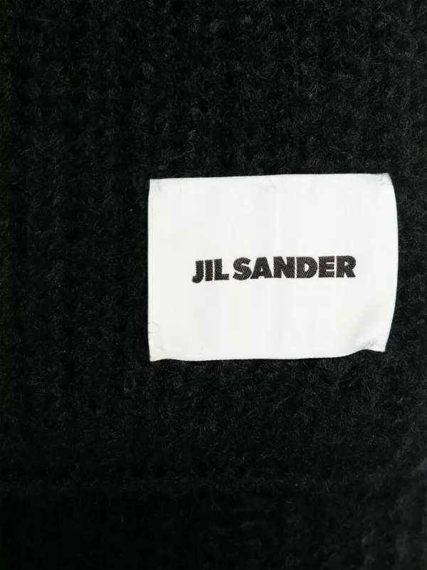 Jil Sander リブニット スカーフ | ブラック | FARFETCH JP